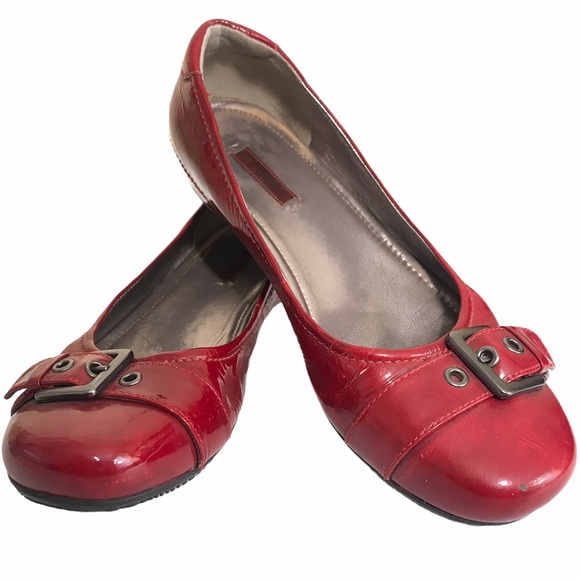 Ecco Red Women’s Slip On Flats Shoe US 7.5 EU 38 - Picture 2 of 9